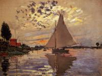 Monet, Claude Oscar - Sailboat at Le Petit-Gennevilliers